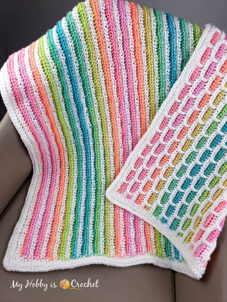 Unicorn Bricks Baby Blanket - Free Crochet Pattern