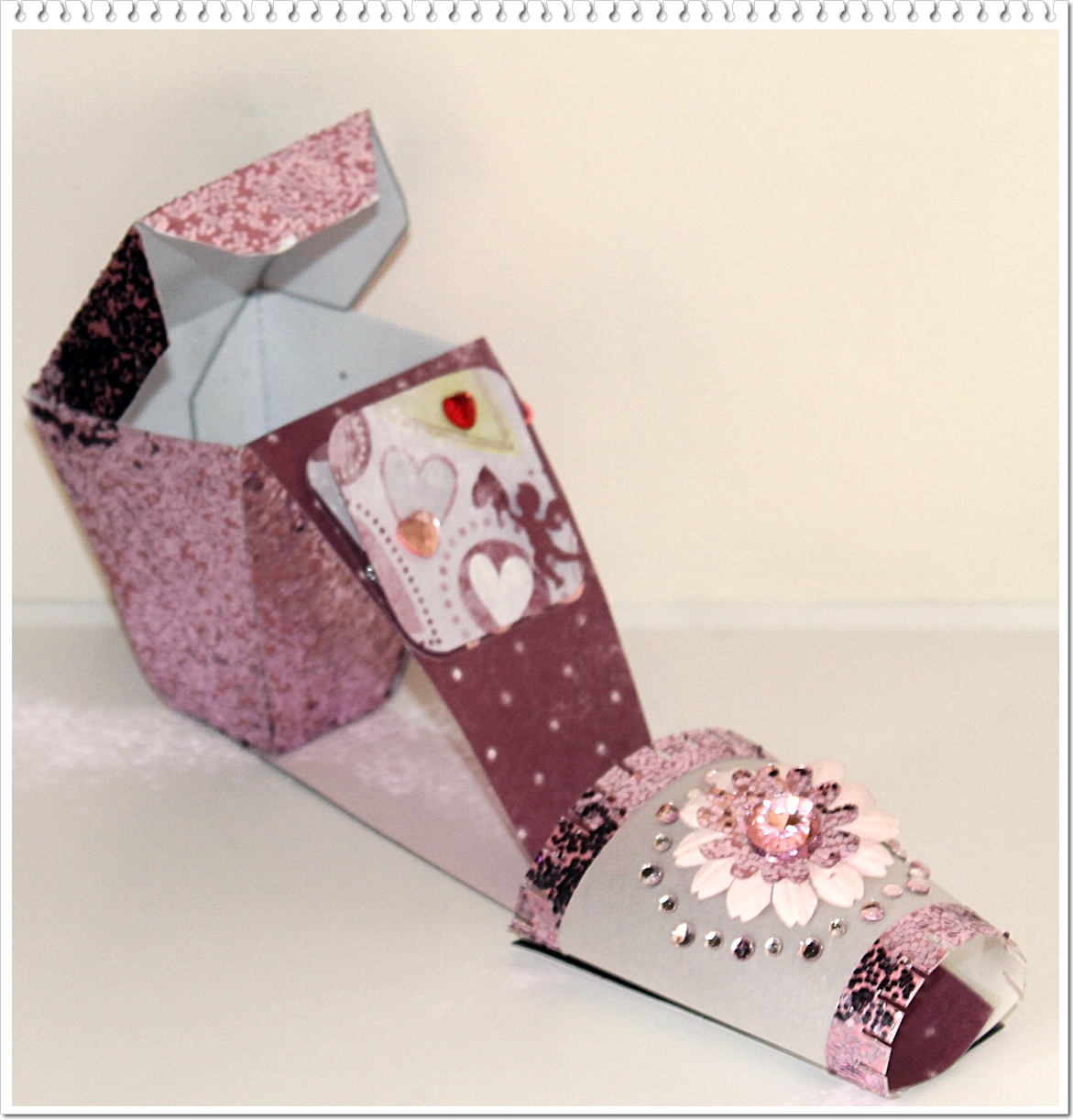 Paper Fantasees The Craft Blog Shoe Shaped Candy Holder with a Mini