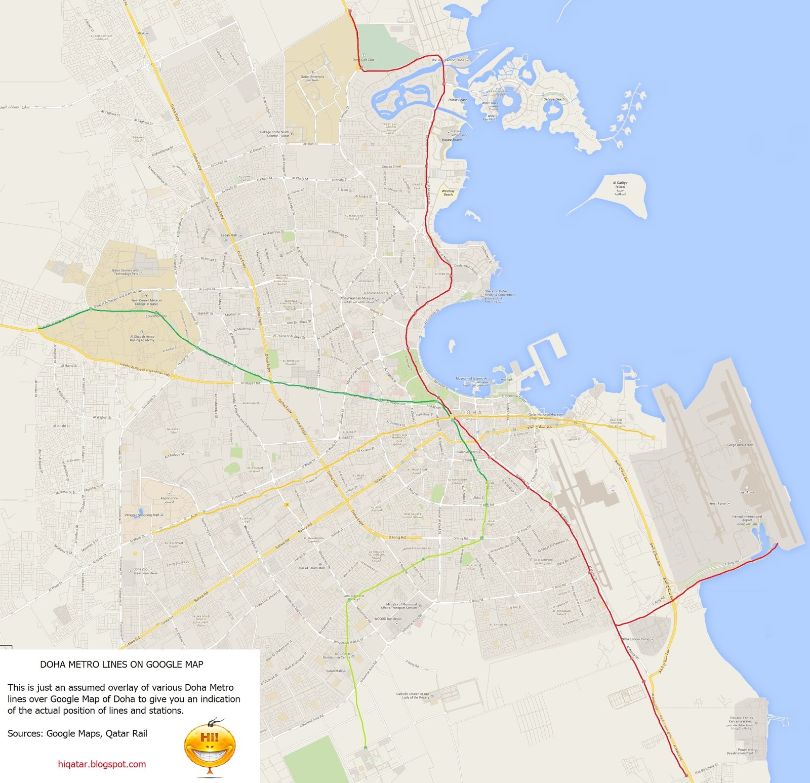 Qatar Metro Map 2030