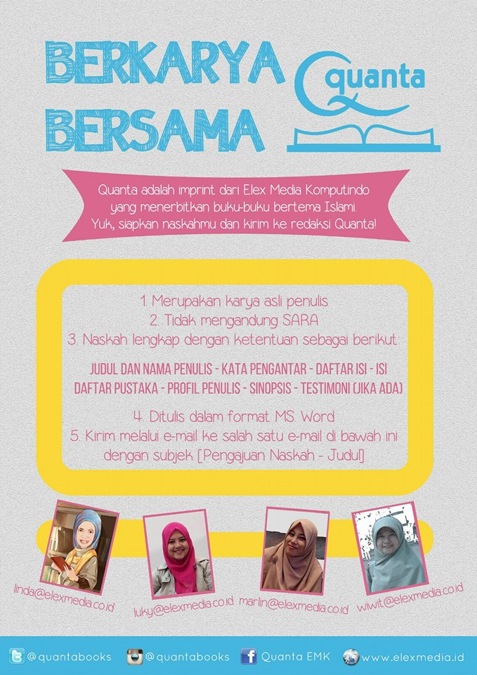 ARUMI'S STORIES: Cara Kirim Naskah ke Penerbit Quanta Elex Media Komputindo