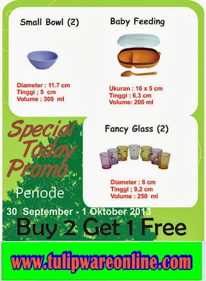 Promo Harian Tulipware 30 Sept dan 1 Oktober 2013 Promo Harian Tulipware 30 Sept dan 1 Oktober 2013