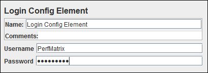 PerfLink: JMeter - Config Element - "Login Config"