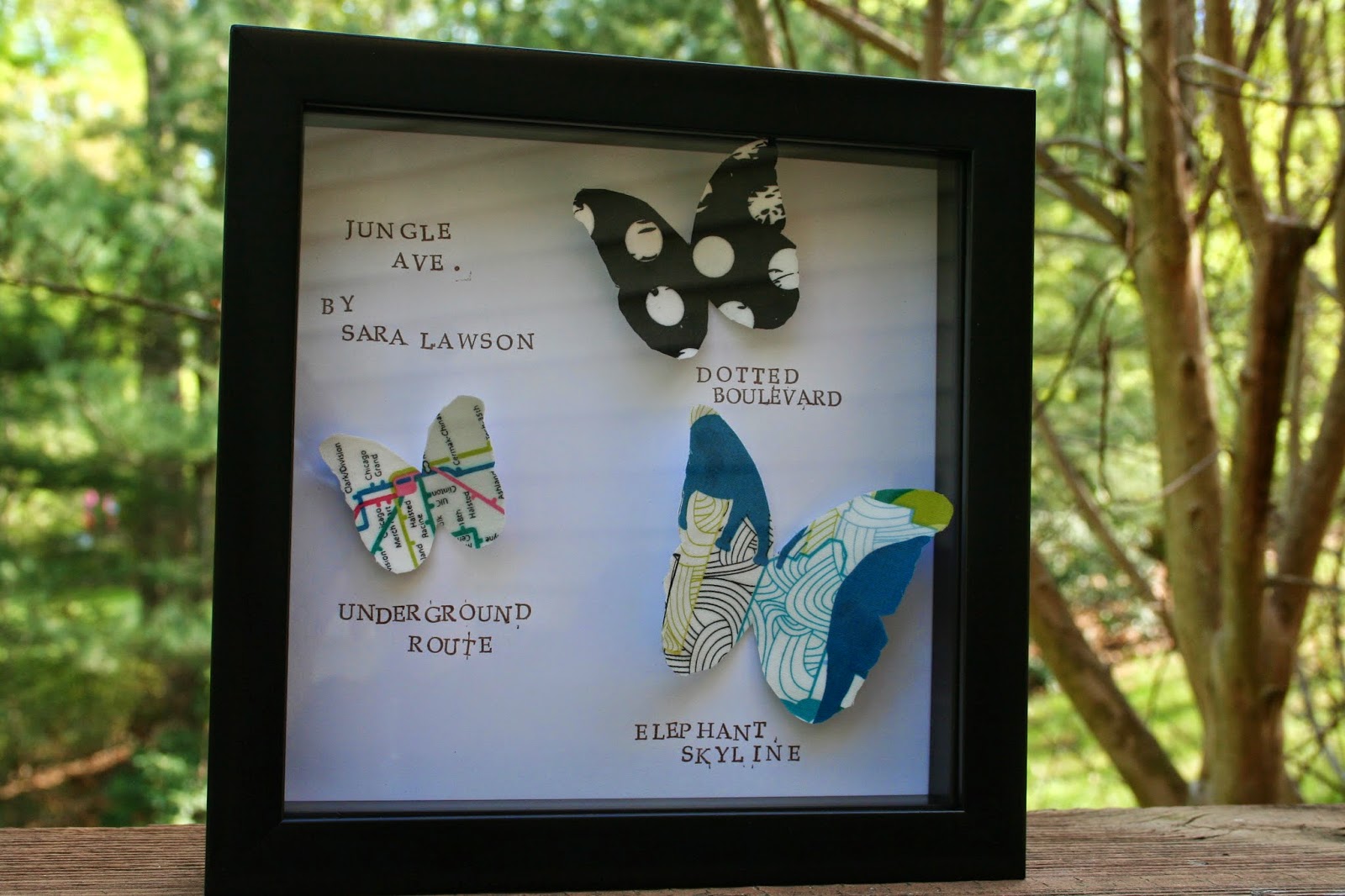 Fabric Butterfly Shadow Box Tutorial GoGo Kim