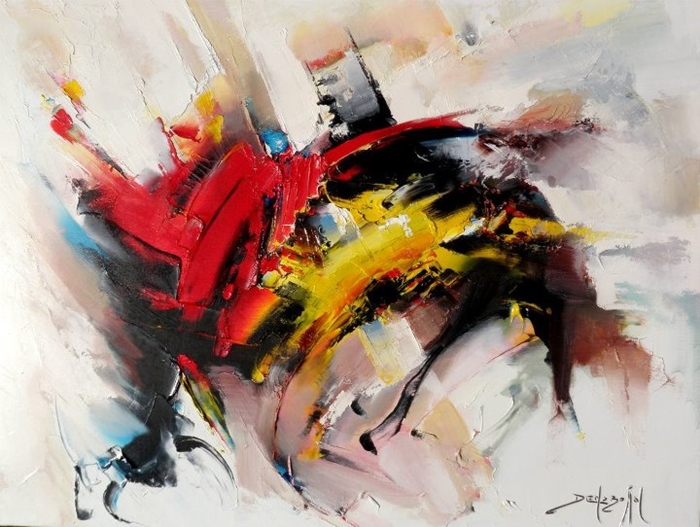 Daniel Densborn 1946 | French Abstract Knife painter Daniel Densborn 1946 | French Abstract Knife painter