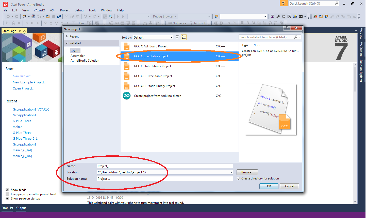 Atmel studio assembly picture