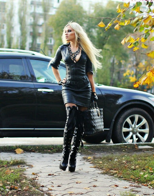 Lovely Ladies in Leather: Miscellaneous Leather 43: Leather Dresses ...