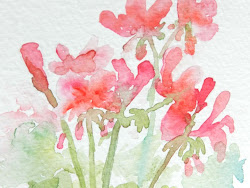 how to paint geraniums in watercolor 1