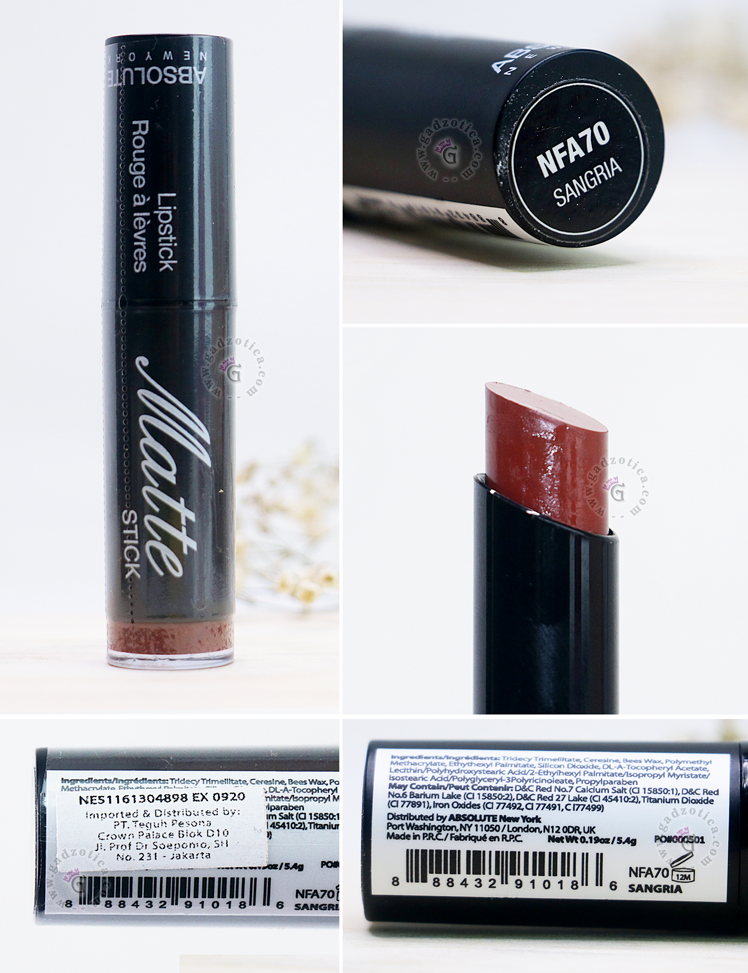 Absolute New York Matte Stick Sangria Review