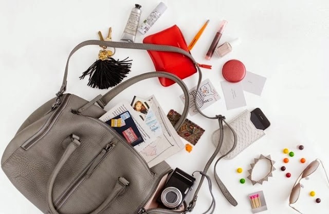 The bag on the table. The bag on the table