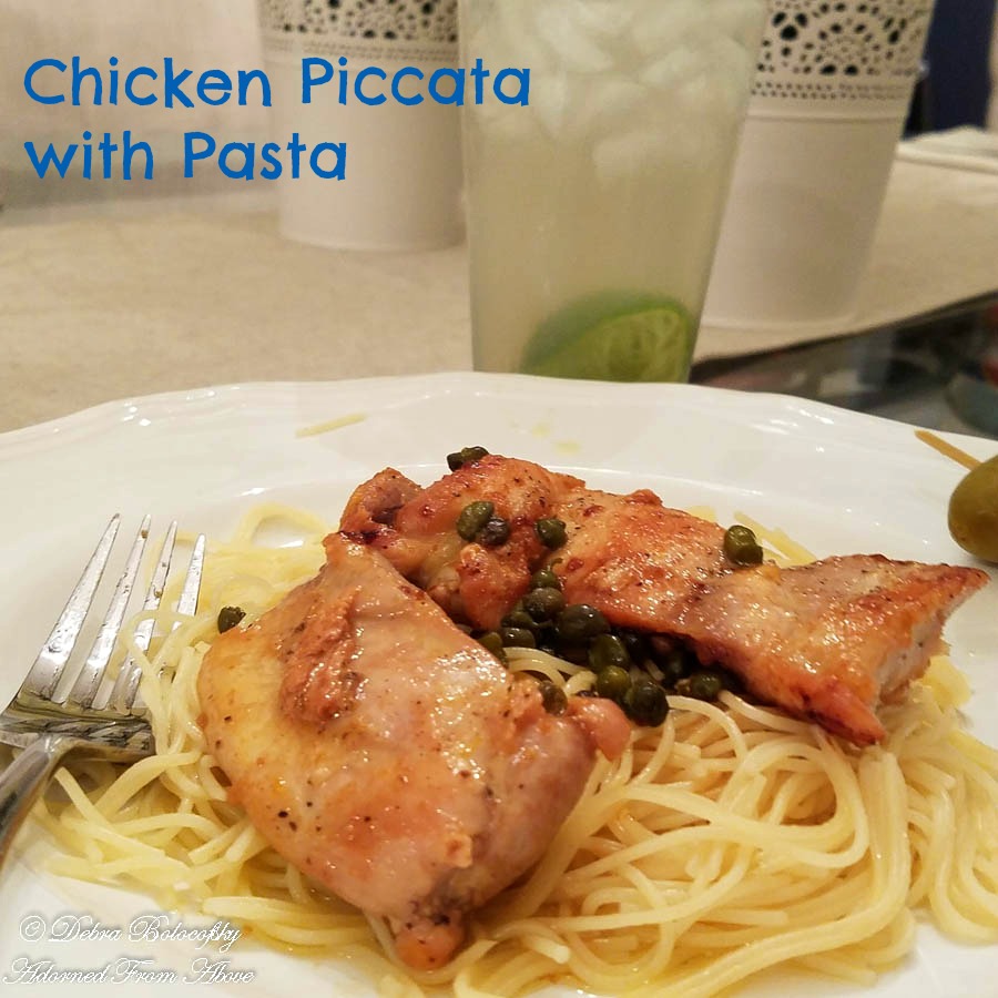 Adorned From Above Chicken Piccata with Pasta A Weight Watchers Recipe