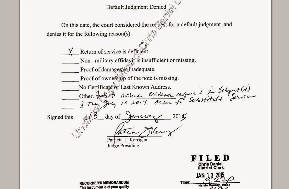 Consumer Debt Litigation (mostly Texas) Substituted Service as