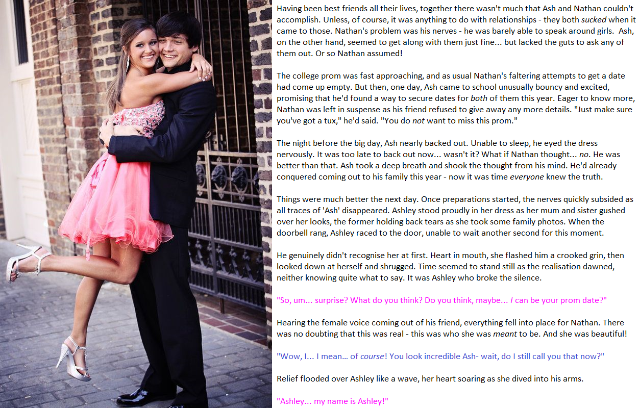 Emily's TG Captions: Mystery Prom Date.