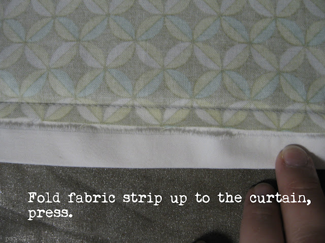 Pickup Some Creativity: The very necessary curtain + mini hemming tutorial