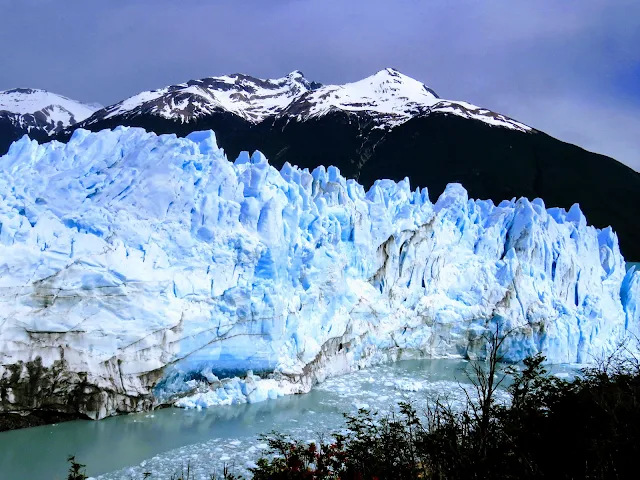 El Calafate Glacier: The blue ice of Perito Moreno Glacier near El Calafate Argentina