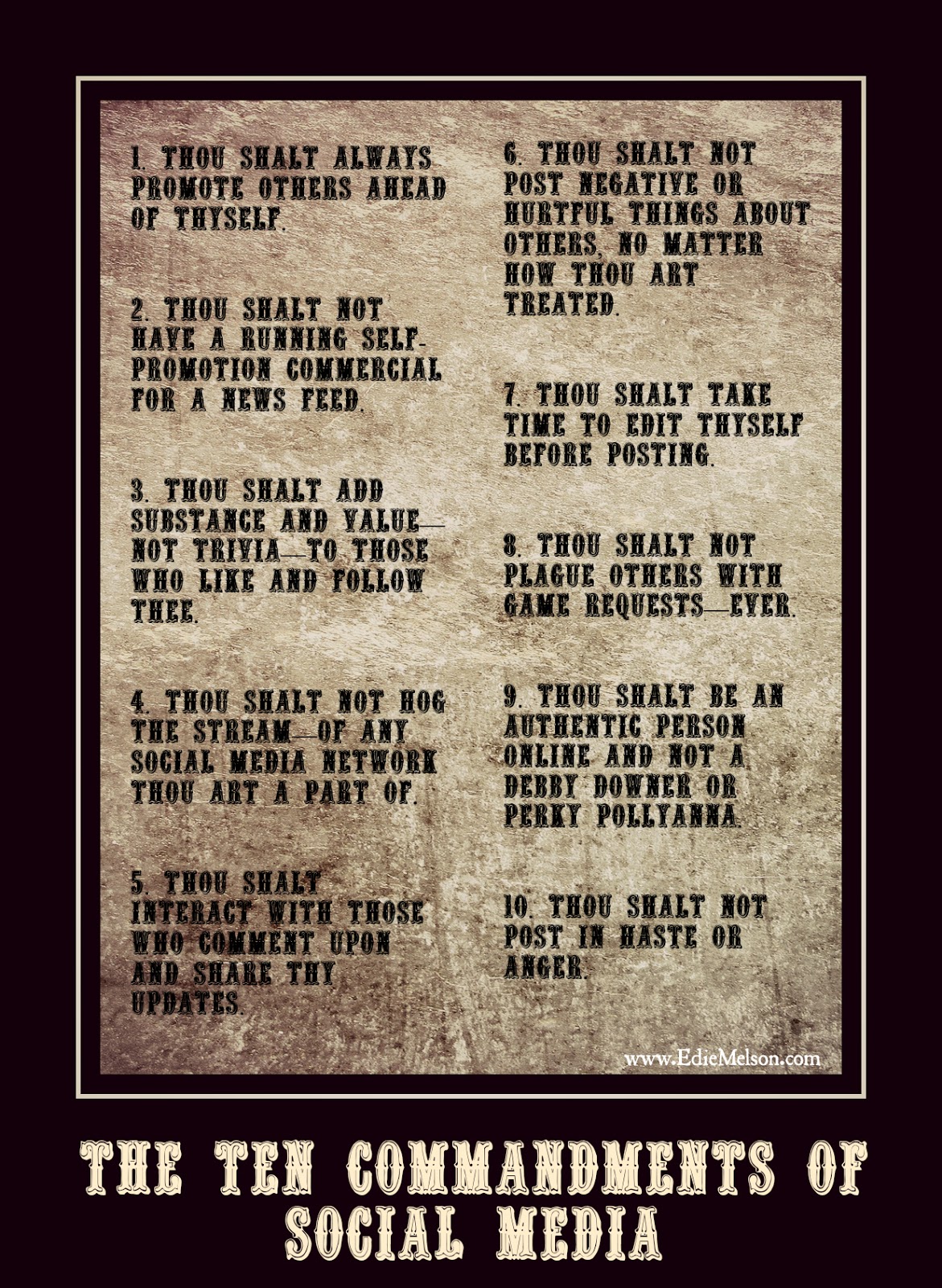 The Write Conversation The Ten Commandments of Social Media