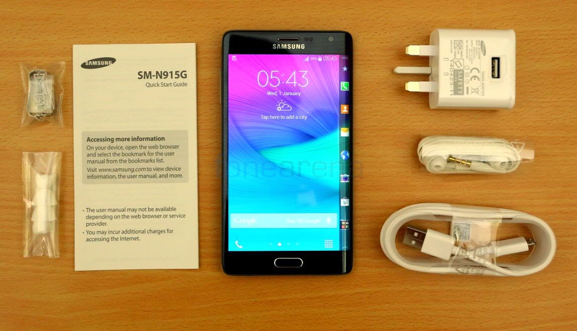 Contenuto confezione Samsung Galaxy Note Edge