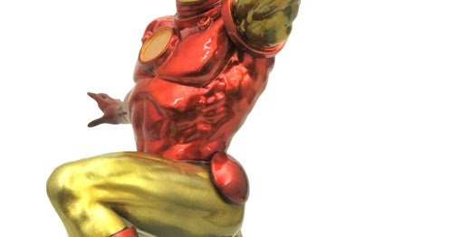 Diamond Select Toys Marvel Gallery Classic Iron Man PVC Figure Statue, Gold