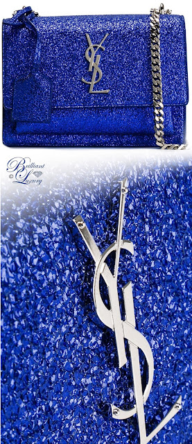 ♦Saint Laurent blue small Sunset Monogram satchel bag #pantone #bags #blue #brilliantluxury