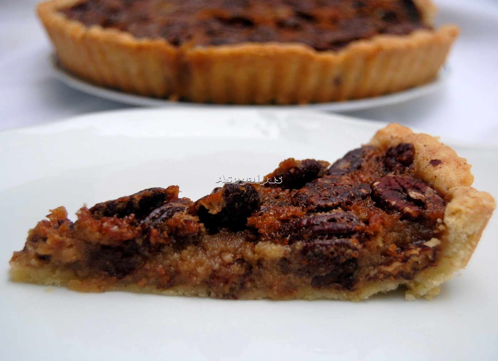 Tarta de Pecanas (Pecan Pie). Receta Asopaipas. Recetas de Cocina