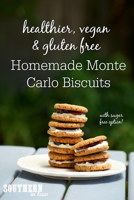Healthy Homemade Monte Carlo Biscuits Recipe - Arnotts Copycat Biscuits, low fat, gluten free, healthy, vegan
