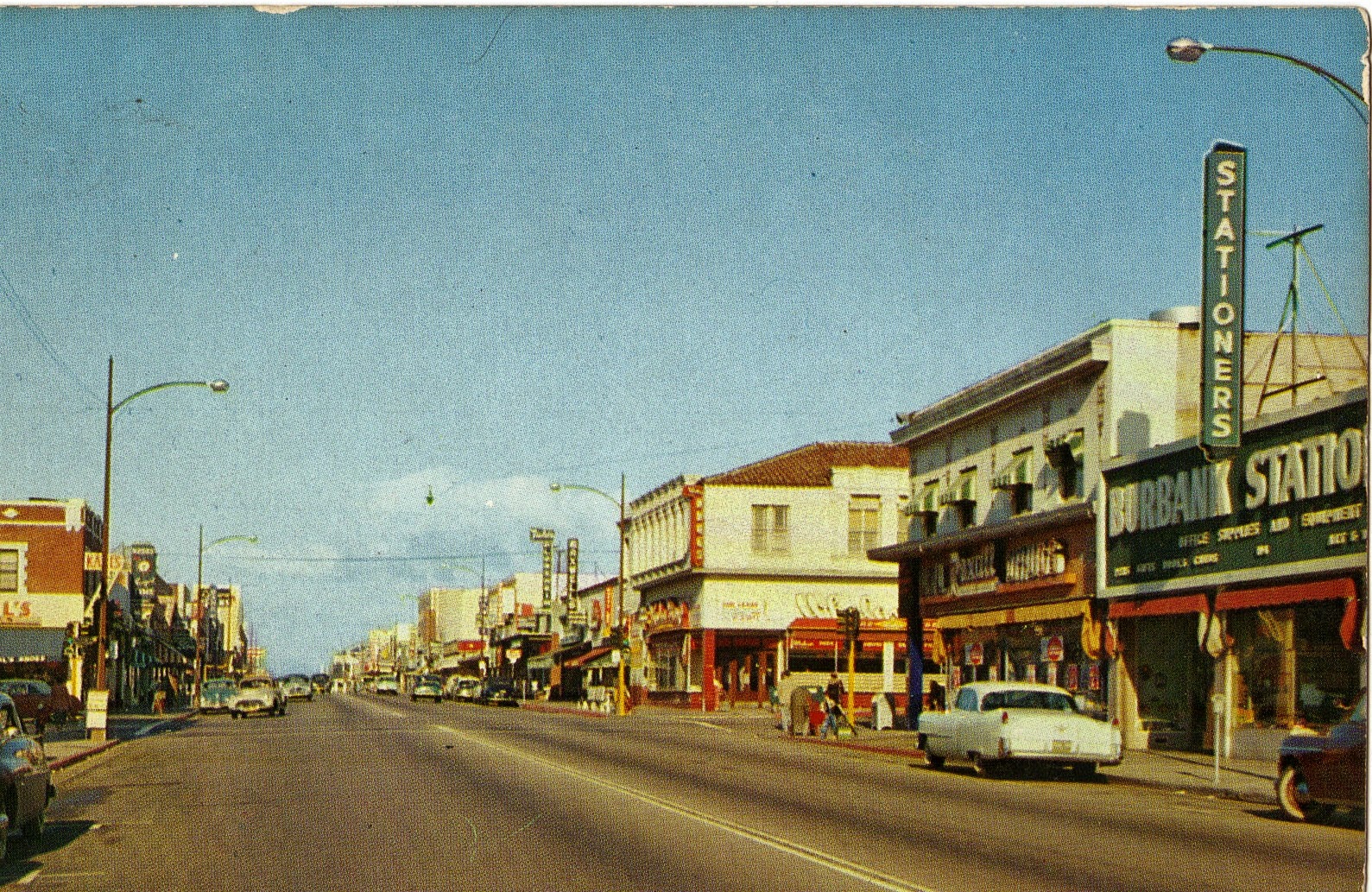 1950's San Fernando Road in Burbank Postcard | San Fernando Valley Blog