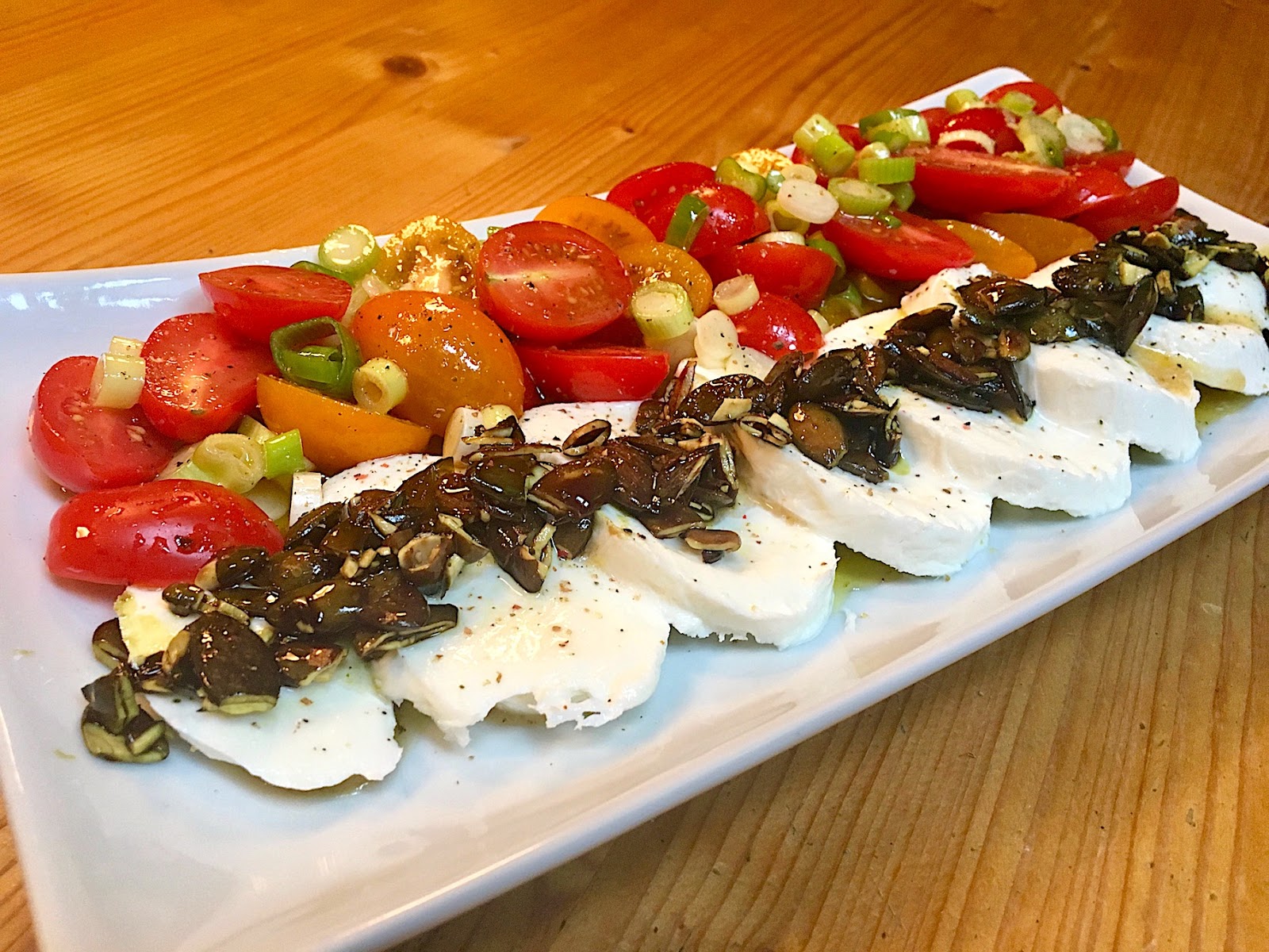 Mozzarella mit einem Hauch Herbst Mozzarella mit einem Hauch Herbst