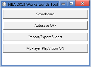 NBA 2K13 Workarounds Tool for PC