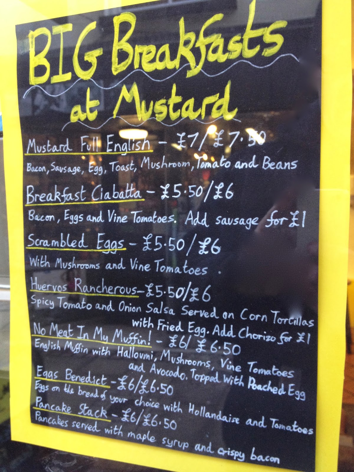 The Fry up Inspector Mustard Coffee Bar Norwich