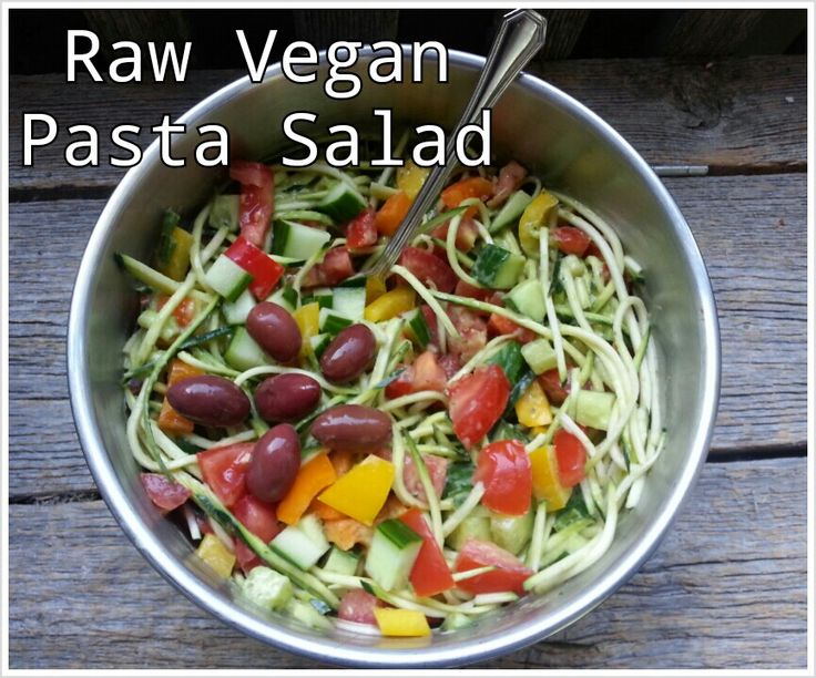 Food Fabric My Vegan Life Raw Vegan Pasta Salad