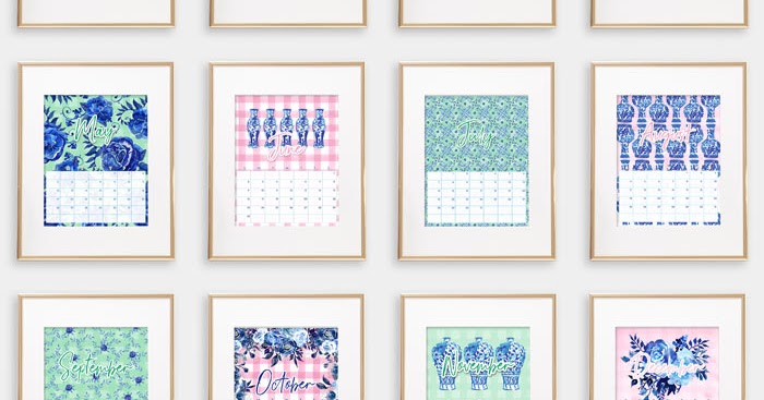 Blue and White Chinoiserie Calendar | i should be mopping the floor