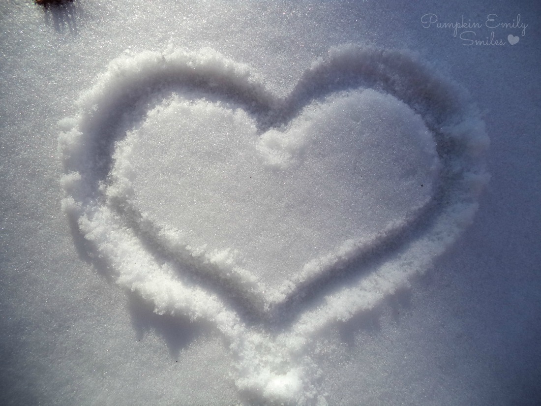 Heart in the snow. Valentines Day