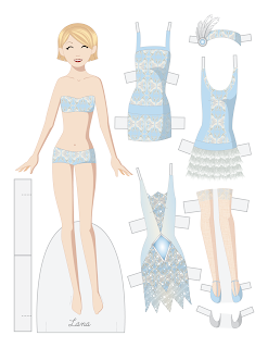 flapper paper doll Lana