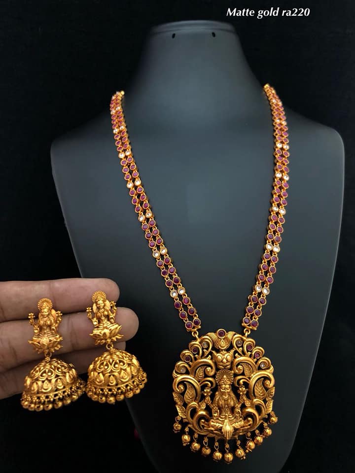 1Gram Gold Jewellery Latest Long Haram Designs