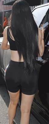 5 Kylie Jenner steps out in only a bra top and tights