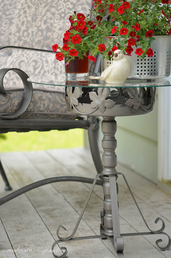 Repurposing a Plant Stand as an Outdoor Table anderson + grant