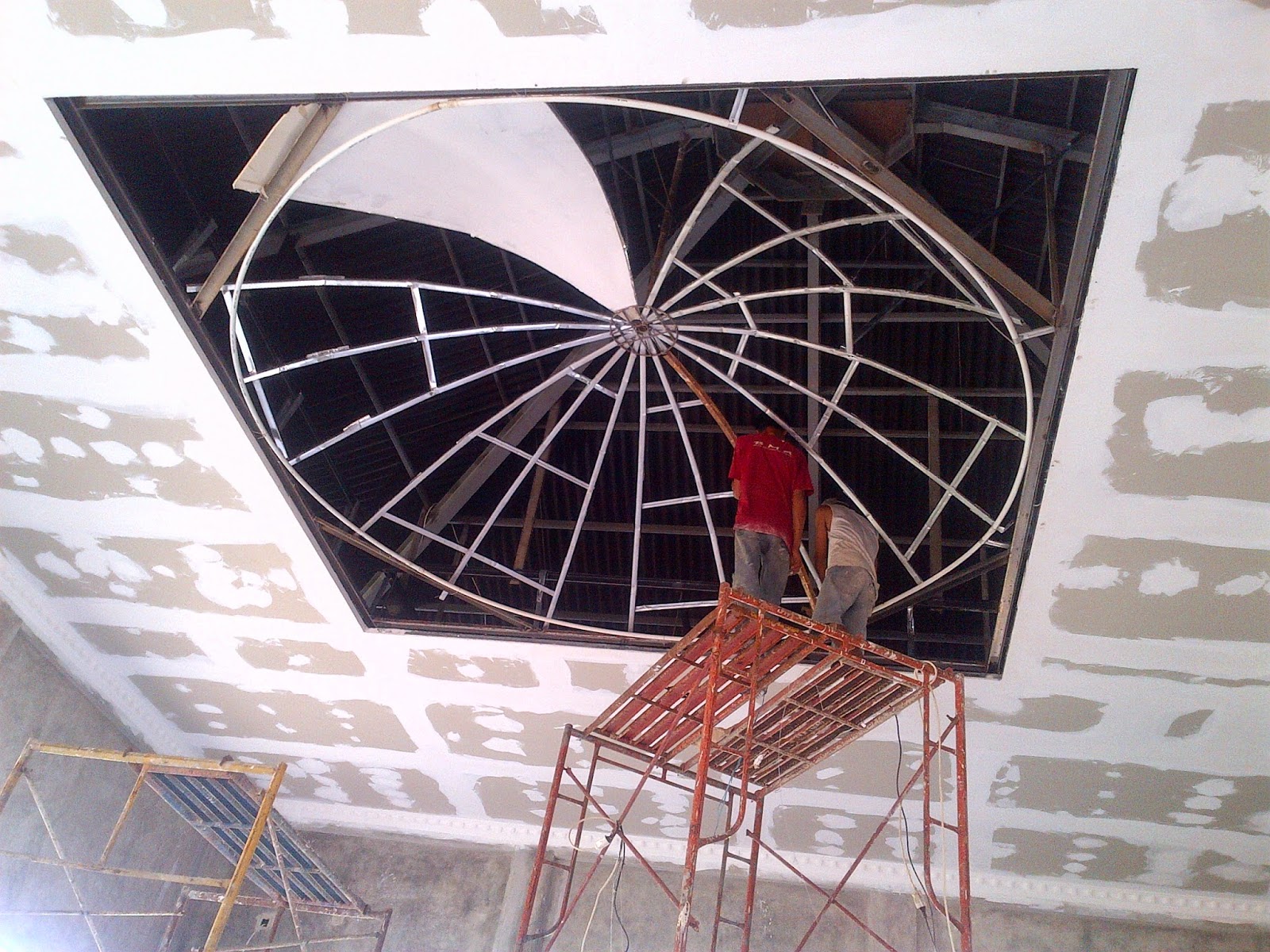 cara pemasangan dan pembuatan Dome Diameter 4 meter 
