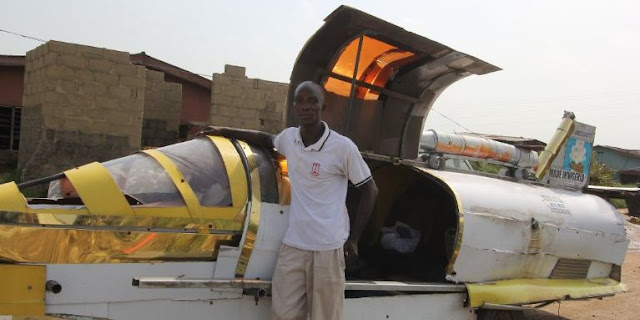 Photos: A Nigerian Inventor Building A Jet Car