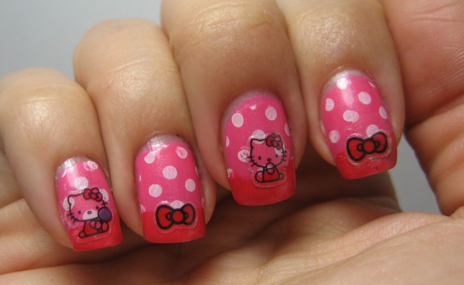 Cute Hello Kitty Nail Art on Tumblr - wide 4
