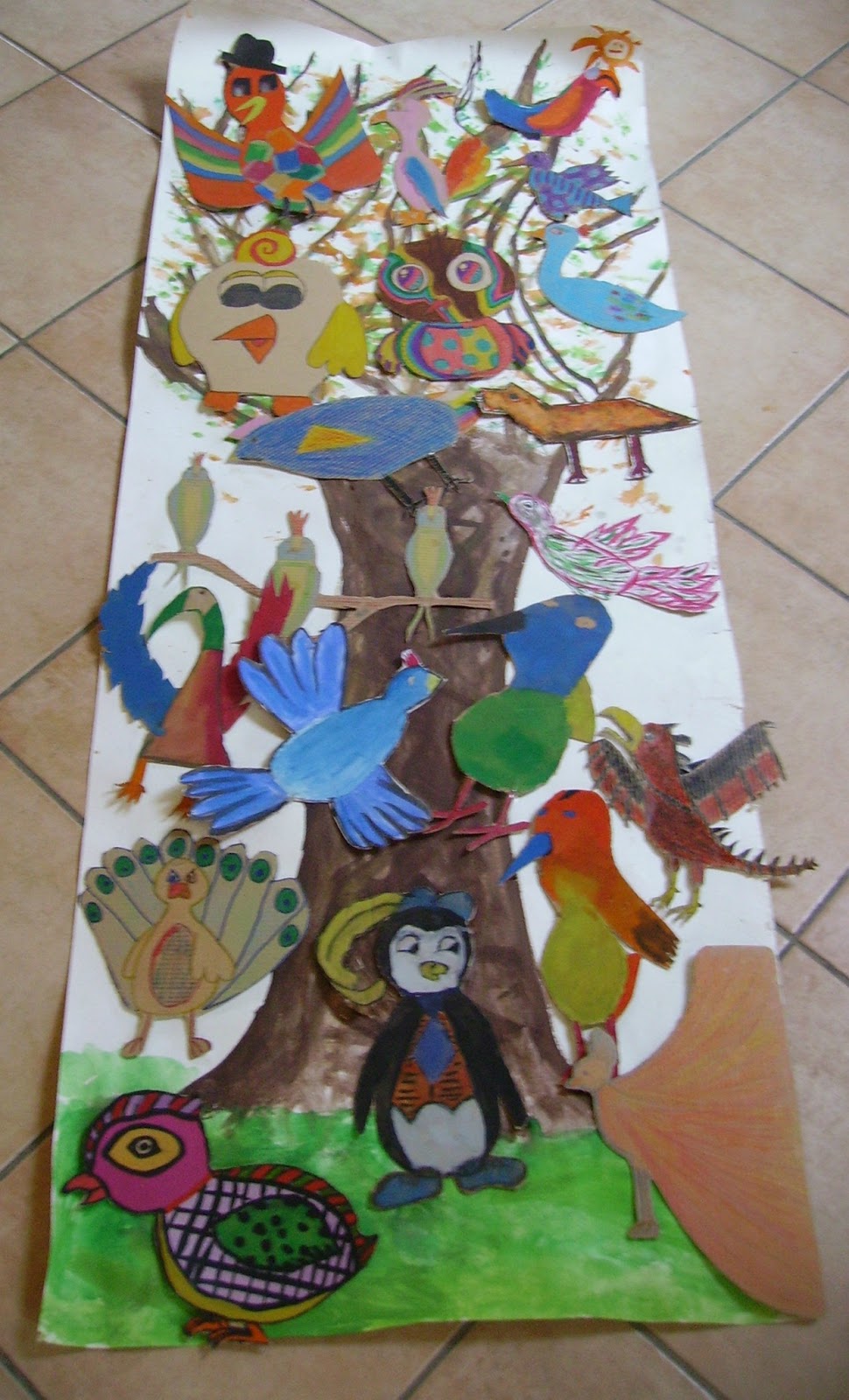 papírból kreatív ötletek madarak és fák napjára