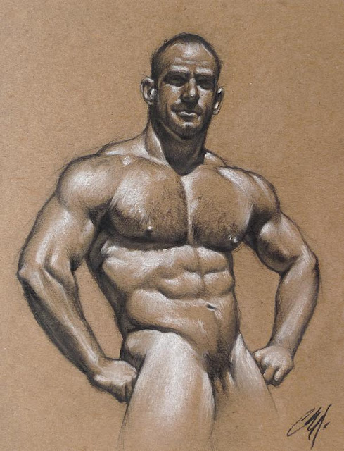 MALE DRAWING ART BLOG : CHRIS LOPEZ DRAWING AND PAINTING GRAPHITE AND PENCILS ON PAPER 2009