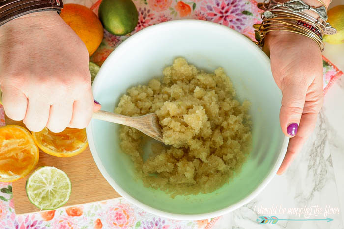 DIY Lemon Sugar Scrub + Free Printable Labels! - The Turquoise Home