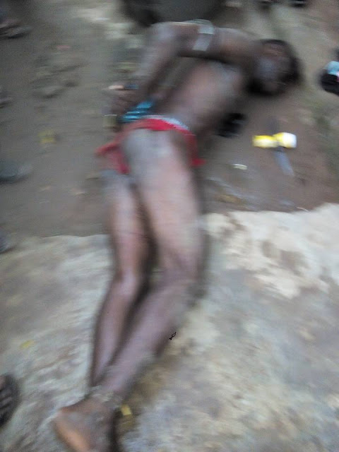  Thief Caught Stealing In A Church In Imo State. See What They Did To Him (PICS) Nado