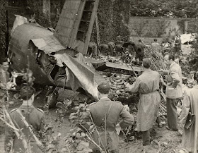 The wreckage of the plane in which Mazzola and  his Grande Torino teammates perished