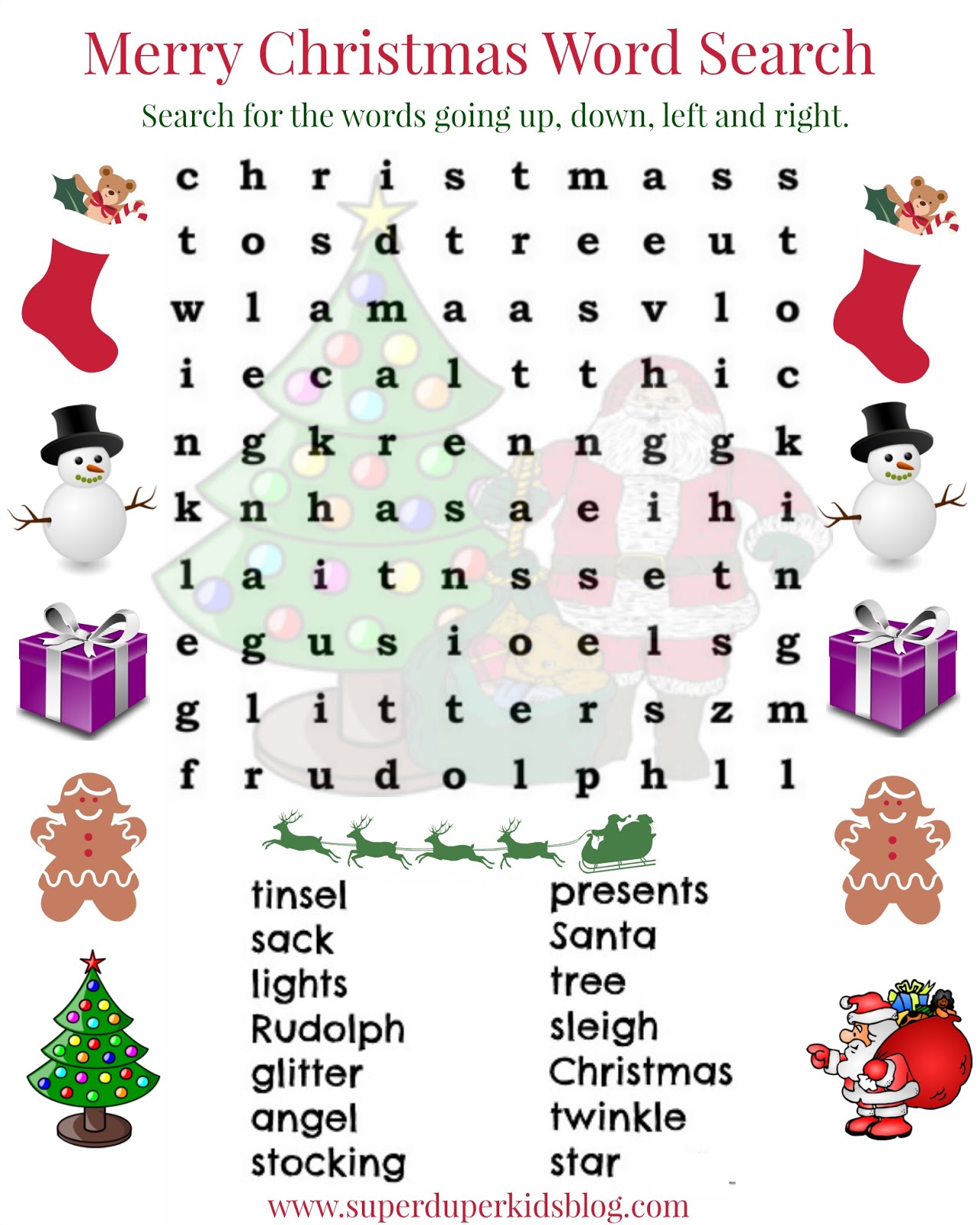 5 Fun Christmas Word Search Printable For Kids
