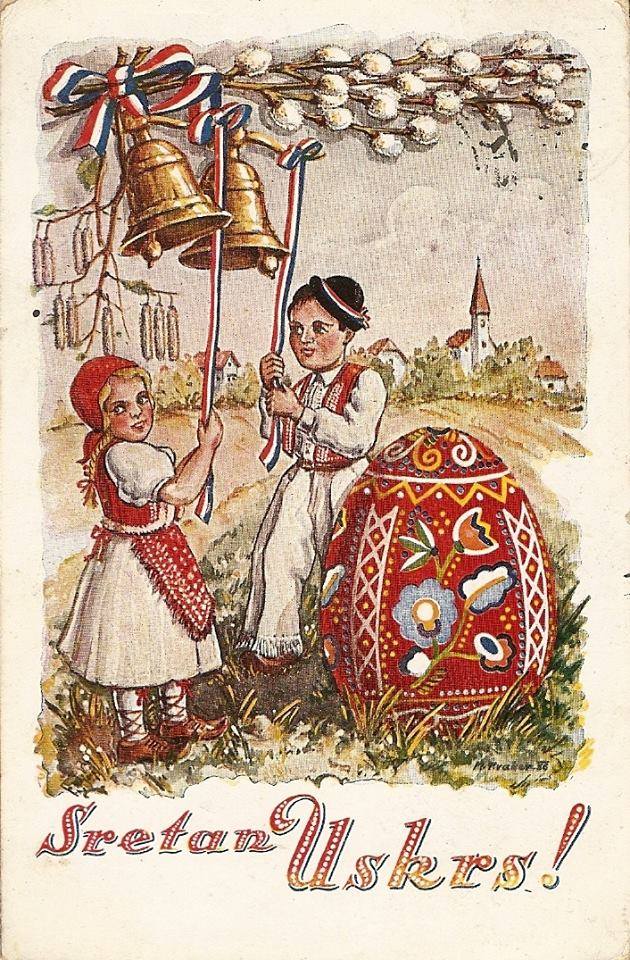 Free e cards pictures: Old croatian e card for Easter Free e cards pictures: Old croatian e card for Easter