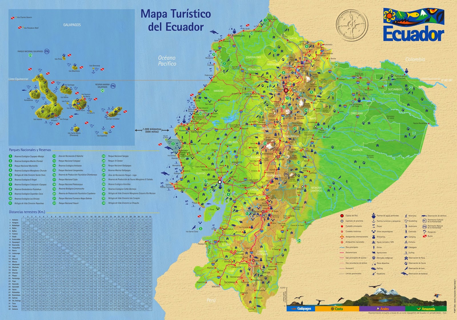 Equador | Mapas Geográficos do Equador