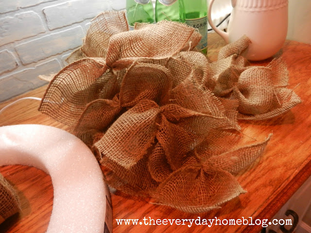 Burlap Wreath Instructions by The Everyday Home #burlap #wreaths #crafts #DIY #michaels