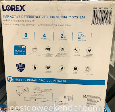 Lorex 5MP Active Deterrence 2TB HDD Security System: great for any home