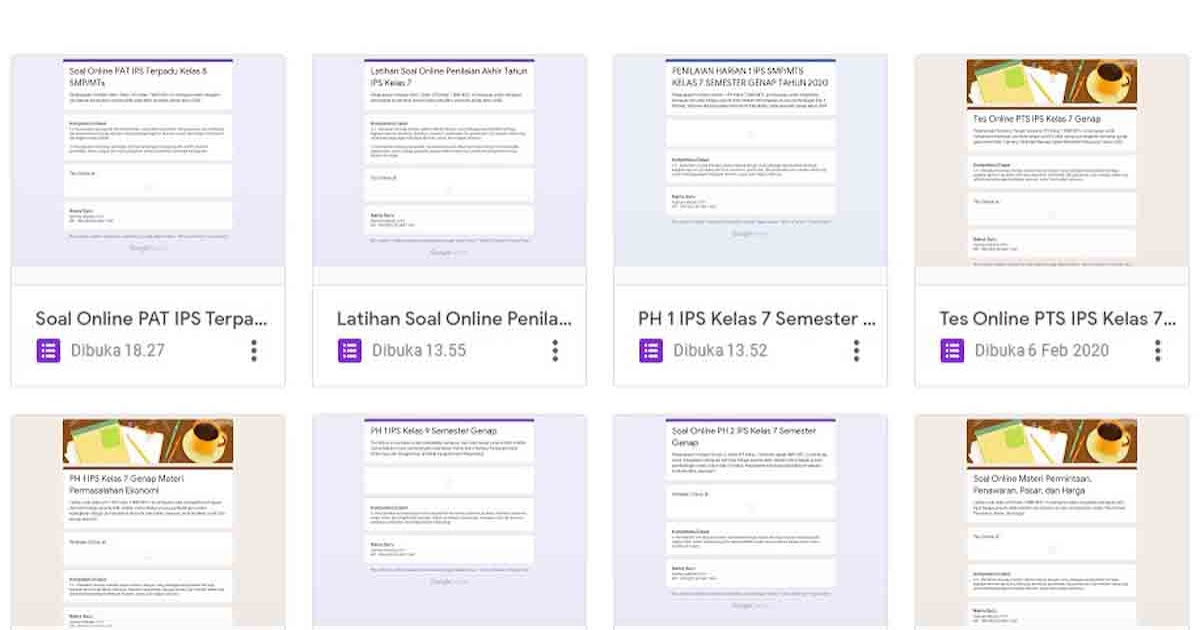 Kumpulan Soal Tes Online Ips Smp Mts Kelas 7 8 Dan 9