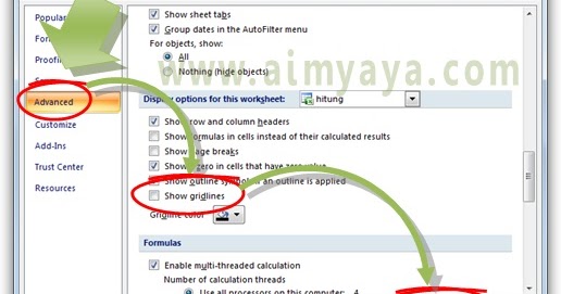 Cara Menghilangkan Garis Gridlines Ms Excel Cara Aimyaya Cara Semua Cara
